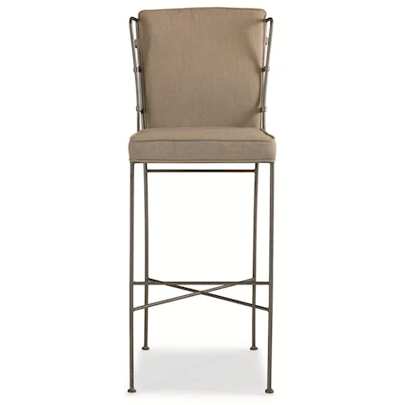 "Is This Seat Taken?" Barstool with Tie-On Seat Back Pad